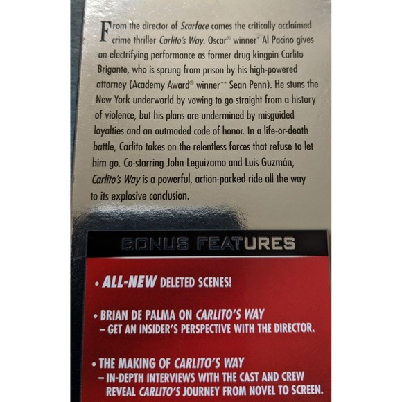 Carlito's Way DVD - Picture 3 of 3